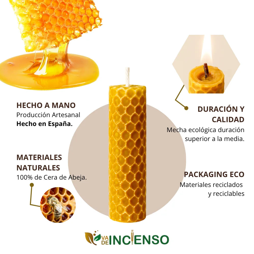Pack 12 velas de miel