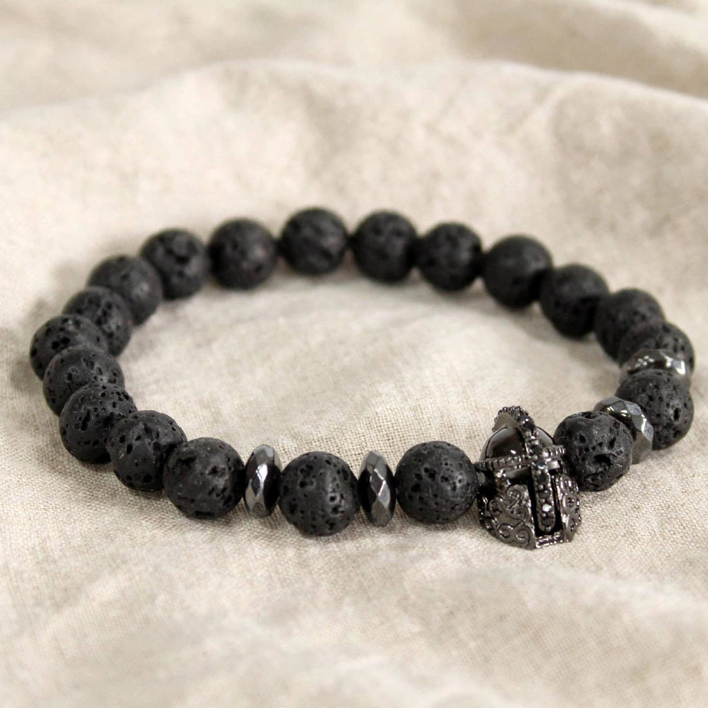 Pulsera GUERRERO - Protección y Fuerza | Piedra de Lava Volcánica