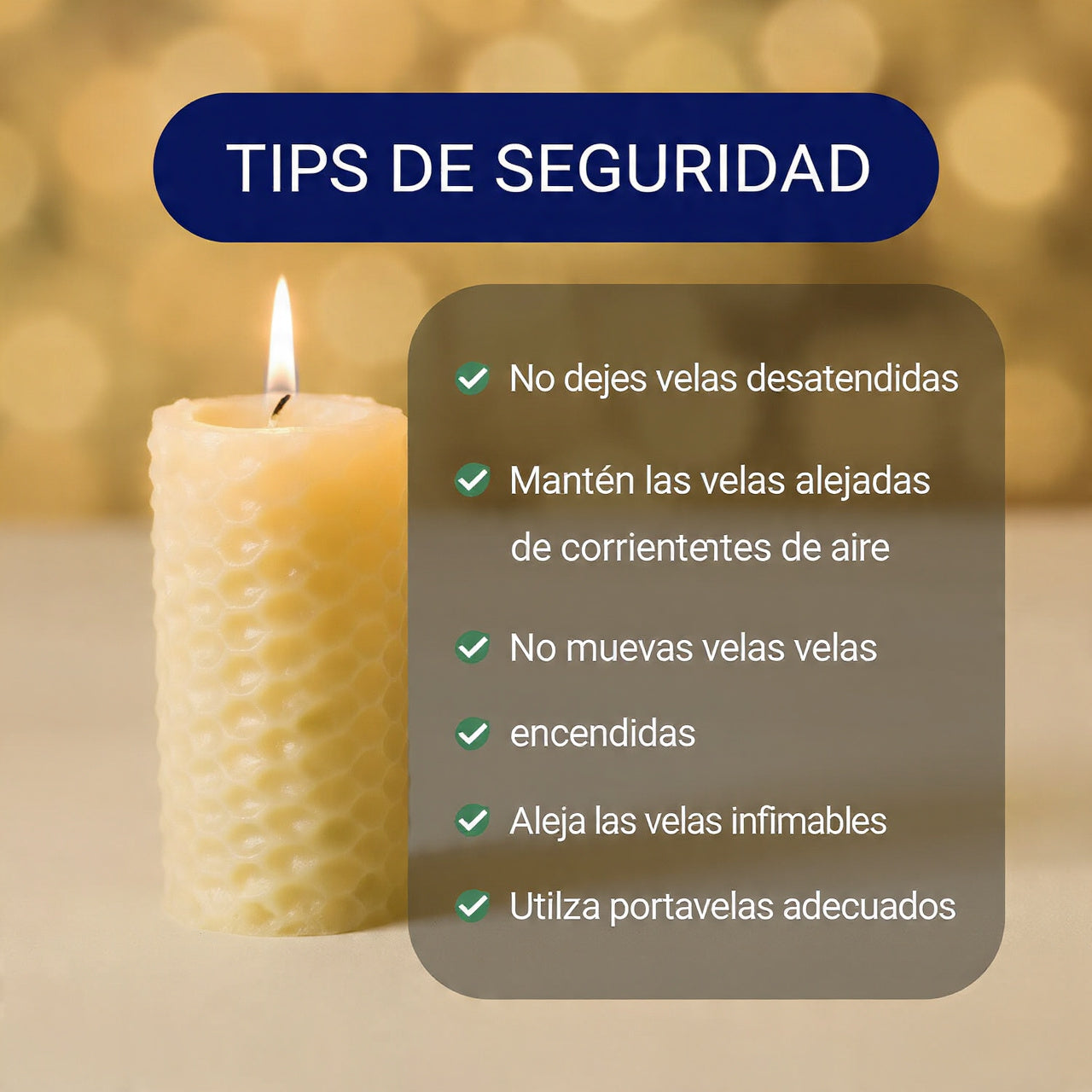 Pack 12 velas de miel